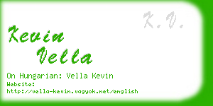 kevin vella business card